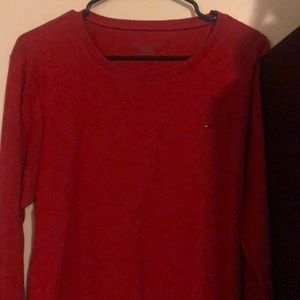 Red long sleeve Tommy Hilfiger women’s shirt